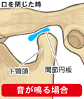 音が鳴る・口を閉じた時